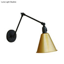 GobekUsa Stylish Antique Wrought Iron Wall Sconce with Cone Table Design and 1 Head in Black or White