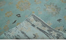 Antique Blue Charcoal Oushak Wool Area Rug - Hand Knotted Traditional