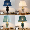 GobekUsa Hand Painted Antique Blue Ceramic Desk Lamp