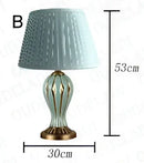 GobekUsa Hand Painted Antique Blue Ceramic Desk Lamp