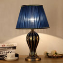 GobekUsa Hand Painted Antique Blue Ceramic Desk Lamp