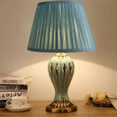 GobekUsa Hand Painted Antique Blue Ceramic Desk Lamp