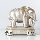 GobekUsa Elephant Couple Resin Statue for Living Room Office Tabletop Ornament