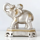 GobekUsa Elephant Couple Resin Statue for Living Room Office Tabletop Ornament