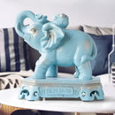 GobekUsa Elephant Couple Resin Statue for Living Room Office Tabletop Ornament
