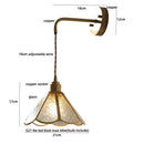GobekUsa Blue Glass LED Wall Sconce Pull Chain Switch Staircase Tiffany Style Mirror Light