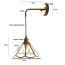 GobekUsa Blue Glass LED Wall Sconce Pull Chain Switch Staircase Tiffany Style Mirror Light