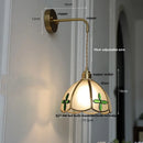 GobekUsa Amber Glass LED Wall Light Modern Nordic Bedroom Reading Lamp