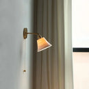 GobekUsa Ceramic LED Wall Light with Pull Chain Switch, Nordic Modern Design