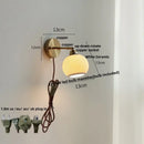 GobekUsa Ceramic LED Wall Light with Pull Chain Switch, Nordic Modern Design