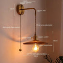 GobekUsa Glass Copper LED Wall Lights for Home Restaurant Living Room Bedroom