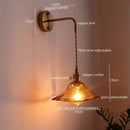 GobekUsa Glass Copper LED Wall Lights for Home Restaurant Living Room Bedroom