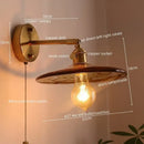GobekUsa Glass Copper LED Wall Lights for Home Restaurant Living Room Bedroom