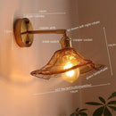 GobekUsa Glass Copper LED Wall Lights for Home Restaurant Living Room Bedroom