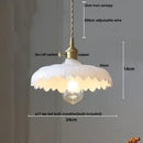 GobekUsa Amber Glass LED Hanging Lamp - Adjustable Nordic Stair Pendant Light