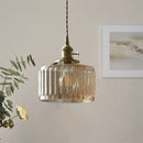 GobekUsa Amber Glass LED Hanging Lamp - Adjustable Nordic Stair Pendant Light