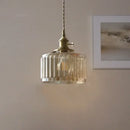 GobekUsa Amber Glass LED Hanging Lamp - Adjustable Nordic Stair Pendant Light