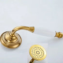 Antique brass and chrome hand shower head bathroom sprayer by Decorbites