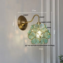 GobekUsa Clear Glass Wall Sconce LED Lights Modern Nordic Copper Bedside Lamp