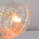 GobekUsa Clear Glass Wall Sconce LED Lights Modern Nordic Copper Bedside Lamp