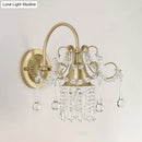 GobekUsa Contemporary Geometric Crystal Gold Wall Sconce – Elegant 1-Head Wall Mount Light