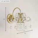 GobekUsa Contemporary Geometric Crystal Gold Wall Sconce – Elegant 1-Head Wall Mount Light