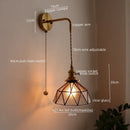 GobekUsa LED Wall Lamps: Nordic Modern Style for Bedroom, Bathroom, Restaurant with Pull Chain Switch
