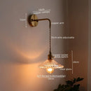 GobekUsa LED Wall Lamps: Nordic Modern Style for Bedroom, Bathroom, Restaurant with Pull Chain Switch