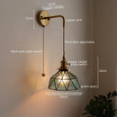GobekUsa LED Wall Lamps: Nordic Modern Style for Bedroom, Bathroom, Restaurant with Pull Chain Switch