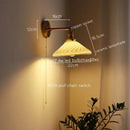 GobekUsa Ceramic Copper LED Wall Lamp for Bedroom Bedside Mirror Light