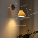 GobekUsa Ceramic Copper LED Wall Lamp for Bedroom Bedside Mirror Light