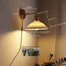 GobekUsa Ceramic Copper LED Wall Lamp for Bedroom Bedside Mirror Light