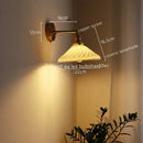 GobekUsa Ceramic Copper LED Wall Lamp for Bedroom Bedside Mirror Light