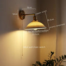 GobekUsa Ceramic Copper LED Wall Lamp for Bedroom Bedside Mirror Light