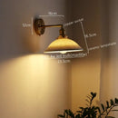 GobekUsa Ceramic Copper LED Wall Lamp for Bedroom Bedside Mirror Light