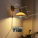 GobekUsa Ceramic Copper LED Wall Lamp for Bedroom Bedside Mirror Light