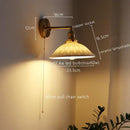 GobekUsa Ceramic Copper LED Wall Lamp for Bedroom Bedside Mirror Light