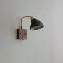 GobekUsa Clear Glass LED Wall Lights Modern Wood Walnut Copper Stair Fixture