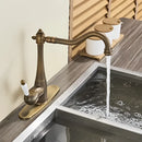 GobekUsa Brass Basin Waterfall Faucet Mixer Tap for Kitchen & Bathroom, Hot&Cold Mixer