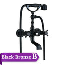 GobekUsa Brass Bathtub Shower Faucet Set with Dual Knobs and Handshower
