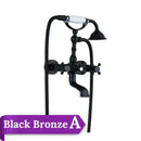 GobekUsa Brass Bathtub Shower Faucet Set with Dual Knobs and Handshower