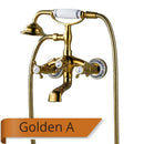 GobekUsa Brass Bathtub Shower Faucet Set with Dual Knobs and Handshower