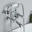 GobekUsa Brass Bathtub Shower Faucet Set with Dual Knobs and Handshower