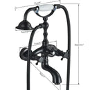 GobekUsa Brass Bathtub Shower Faucet Set with Dual Knobs and Handshower