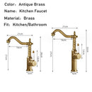 GobekUsa Gold Luxury Kitchen Faucet for Household Sink, Hot and Cold Water Mixer