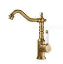 GobekUsa Gold Luxury Kitchen Faucet for Household Sink, Hot and Cold Water Mixer
