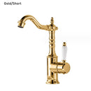 GobekUsa Gold Luxury Kitchen Faucet for Household Sink, Hot and Cold Water Mixer