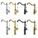 GobekUsa Gold Luxury Kitchen Faucet for Household Sink, Hot and Cold Water Mixer