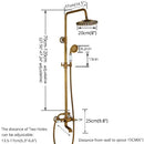GobekUsa Brass Antique Shower Faucet Set with Porcelain Ceramic Swivel Bath Spout
