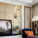 GobekUsa Modern Gold Glass Sconce Light with Resin Deco - 1-Light Wall Lamp